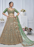 Fern Green Multi Embroidery Bridal Lehenga Choli