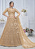 Beige Golden Multi Embroidery Bridal Lehenga Choli