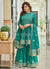 Turquoise Embroidered Traditional Festive Gharara Suit