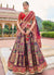 Red And Purple Multi Embroidery Wedding Lehenga Choli