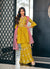 Yellow And Pink Multi Embroidered Gharara Style Suit