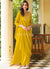 Yellow Embroidered Georgette Anarkali Gown