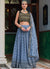 Blue And Black Sequence Embroidery Festive Lehenga Choli