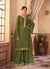 Olive Green Traditional Embroidered Sharara Suit