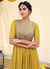 Yellow Golden Embroidered Designer Anarkali Suit