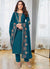 Turquoise Multi Embroidery Traditional Pant Suit