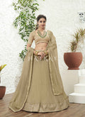 Bisque Beige Embroidered Bollywood Lehenga Choli