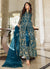 Turquoise Embroidered Designer Anarkali Suit