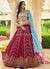 White And Pink Sequence Embroidery Lehenga Choli