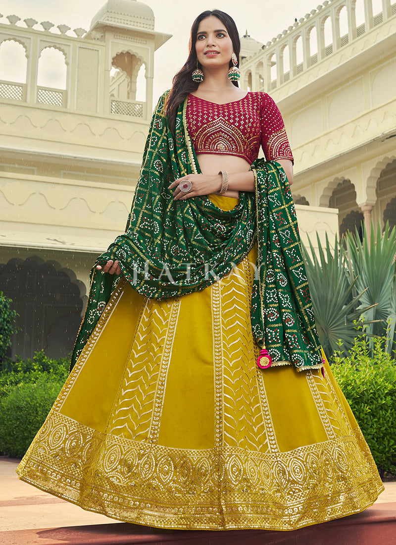 Heenastyle - Green Color Banarasi Silk Designer Wedding Lehenga Choli  -686085803 Sale Special Price $127 USD https://www.heenastyle.com/wedding- lehengas-online-images-686085803 | Facebook