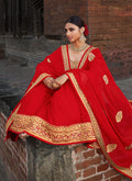 Bridal Red Zari Embroidered Anarkali Suit