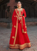 Bridal Red Zari Embroidered Anarkali Suit