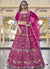 Hot Pink Embroidery Georgette Wedding Lehenga Choli