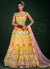 Yellow Multi Mirror Work Embroidery Traditional Lehenga Choli