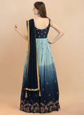 Indigo Blue Anarkali Gown