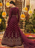 Deep Maroon Embroidered Suit