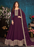 Deep Wine Georgette Anarkali Suit