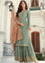 Teal Embroidered Gharara Suit