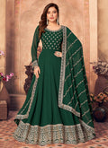 Green Embroidered Anarkali Suit