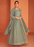 Mint Green Sequence Embroidered Anarkali Suit