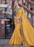 Yellow And Blue Traditional Silk Saree