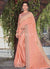 Peach Traditional Silk Saree