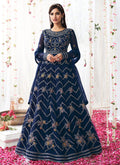 Royal Blue Multi Embroidered Festive Anarkali SuitRoyal Blue Multi Embroidered Festive Anarkali Suit