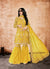 Yellow Zari Embroidered Traditional Gharara Style Suit