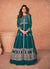 Turquoise Embroidered Traditional Anarkali Lehenga Suit