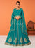 Teal Blue Embroidered Georgette Designer Anarkali Suit