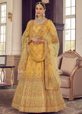 Yellow Multi Embroidery Wedding Lehenga Choli