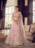 Baby Pink Appliqué Embroidered Wedding Lehenga Choli