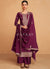 Buy Salwar Suits - Wine Embroidery Silk Salwar Kameez