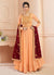 Indian Clothes - Orange And Maroon Traditional Anarkali Suit