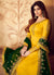 Yellow And Green Embroidered Palazzo Suit