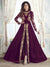 Wine Purple Designer Slit Style Anarkali Pant Suit