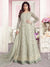 Light Teal Overall Embroidered Net Anarkali Suit