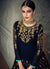 Navy Blue All Anarkali Gharara Suit