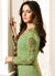 Green Dual Tone Ethnic Embroidered Pakistani Pant Suit