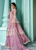 Pink Anarkali Style Lehenga Suit In usa uk canada