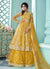 Yellow Embroidery Anarkali Style Lehenga Suit