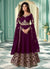 Wine Zari Embroidered Anarkali Suit