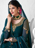 Peacock Green Golden Sharara Suit In usa