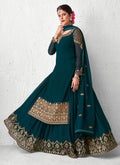 Peacock Green Golden Sharara Suit In usa uk canada