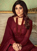 Maroon Anarkali Suit In usa