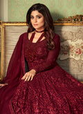 Maroon Anarkali Suit In usa uk canada