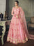 Pink Golden All Over Anarkali Lehenga Suit