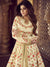 Cream And Pink Anarkali Lehenga Suit