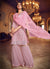 Soft PinkMirror Embroidered Gharara Suit