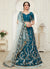 Turquoise Floral Embroidered Designer Lehenga Choli